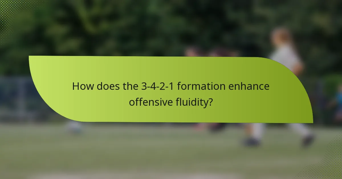 How does the 3-4-2-1 formation enhance offensive fluidity?